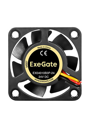 EX04010B3P-24, ���������� 24� DC (40x40x10 ��, 2-Ball (������� ���������������), 3pin, 7500RM