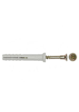 Kranz KR-01-3621-0013, Дюбель-гвоздь потайной бортик, полипропилен 8х120мм, короб (100 шт/уп) KRANZ крепежные элементы