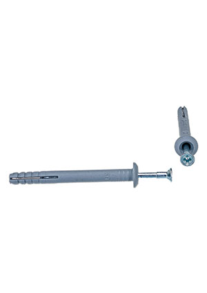 Kranz KR-01-3621-013, Дюбель-гвоздь грибовидный бортик, полипропилен 6х60мм, пакет (100 шт/уп) KRANZ крепежные элементы