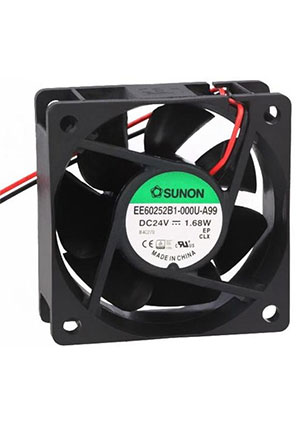 EE60252B1-A99, ���������� ������ 24� DC, 60x60x25��, ��������� �������, 39,7���.�/�, 34,5���, 26AWG