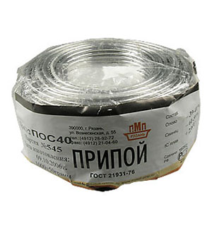 ПМП Припой ПОС40 ПРВ 2.0мм  бухта 1 кг припой