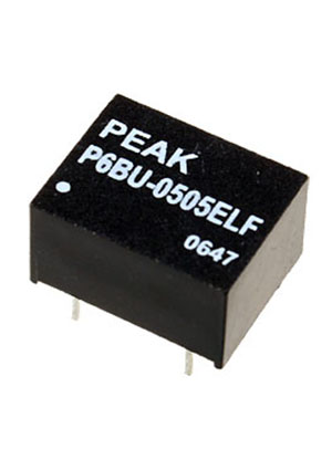 P6BU-0505ELF, DC/DC 1W �� 4.5-5.5V ��� 5V/200mA 1000VDC SIP8 Ind.