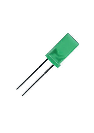 Kingbright L-483GDT, светодиод зеленый d=5мм 4мКд прямоугольные и цилиндрические светодиоды