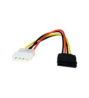 Gembird CC-SATA-PS, Кабель питания SATAPS, 15см, 4pin/15pin, пакет шнуры компьютерные