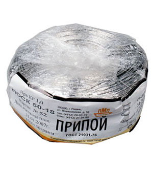 ПМП Припой ПОСК50-18 ПРВ 1.0мм  бухта 1 кг припой