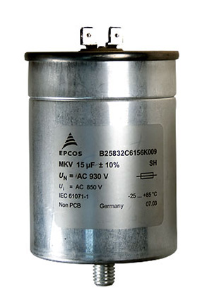TDK EPCOS B25832C6156K9, конденсатор B25832C6156K009, MKV 15мкФ 930v конденсаторы силовые