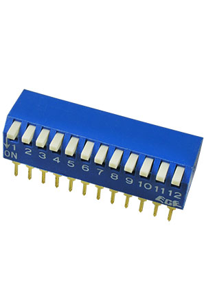 ECE RPL-12, DIP переключатель 12 поз. угол 90 (аналог для SWD3-12) DIP-переключатели