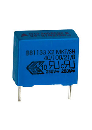 TDK EPCOS B81133D1104M, 000 X2 конденсатор 0.1мкФ 275В конденсаторы помехоподавляющие