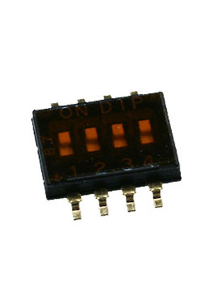 DIPTRONICS DHN-04-T-V, DIP переключатель 4 поз. SMD 1.27мм (NHDS-04) DIP-переключатели