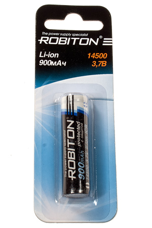 ROBITON 0.8 LI 14500, аккумулятор с защитой, 1шт. аккумуляторы