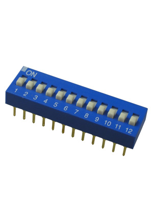 Switronic DS-12BBU-G, DIP переключатель 12 поз. (аналог для SWD1-12 ВДМ 1-12) DIP-переключатели