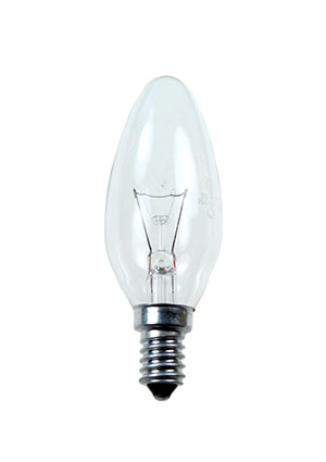 GE LIGHTING 40C1/CL/E14, Лампа 40Вт, свеча прозрачная, цоколь E14 лампы накаливания
