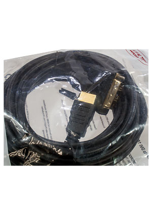 Gembird CC-HDMI-DVI-15, Кабель HDMI-DVI-15, 19M/19M, 4.5м, черный, экран, позол.разъемы шнуры аудио-видео