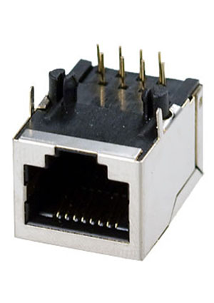 Тайвань TP8P8C (RJ45) розетка CAT5E длинная, на плату 8P8C экранированная Cat.5E разъемы телефонные и сетевые
