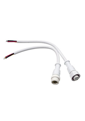 Китай 11-9530, соединительный кабель (3pin) герметичный (IP67) 3х0.50мм2 белый шнуры сетевые
