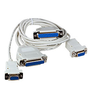 CableExpert CC-140-6, Кабель 0-модемный, универсальный 25F+9F/25F+9F, 1.8м, пакет шнуры компьютерные