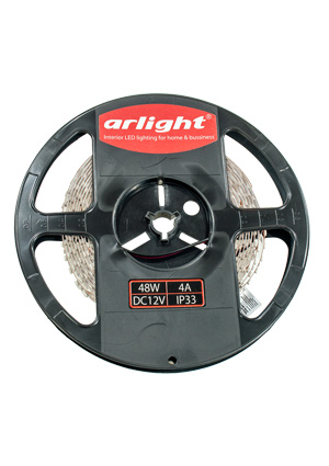 ARL RT 2-5000 12V YELLOW, 2x, св. диод. лента желтая 3528, 120 LED, LUX (1 м) светодиодные ленты