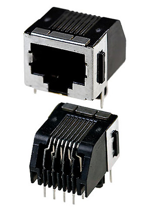 TE Connectivity 5555153-1, 8P8C розетка RJ45 Cat.3 позолота разъемы телефонные и сетевые