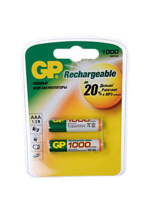 GP Batteries GP 100AAAHC, аккумулятор PET-G ,  NiMH ( AAA ) , 1шт. аккумуляторы