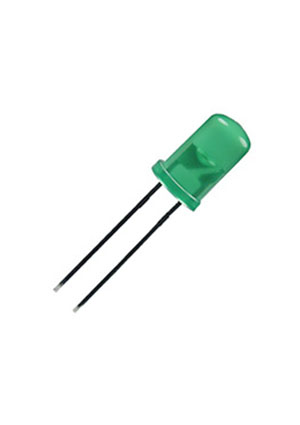 Kingbright L-7083VGD-H, светодиод зеленый 5мм 2200Кд (аналог для L-7083ZGD-G) прямоугольные и цилиндрические светодиоды