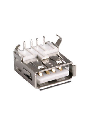 NXU USBA-1J-W, розетка на плату тип А белая (151-W103 USBA-1J) разьемы USB