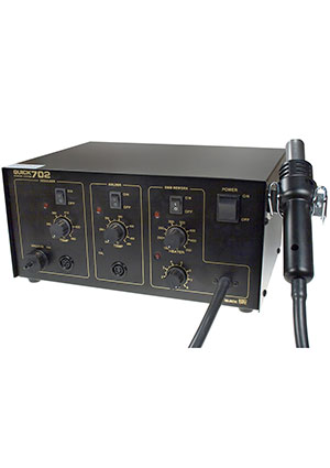 QUICK QUICK702 ESD, паяльный комплекс 3 в 1 термофен + керамический паяльник + оловоотсос паяльные станции