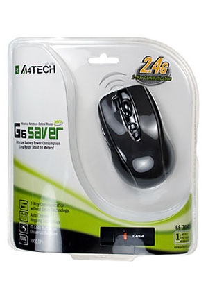 A4Tech A4TECH G6-70MD, Мышь 1000dpi, мини, беспроводная, черная компьютерные аксессуары и принадлежности