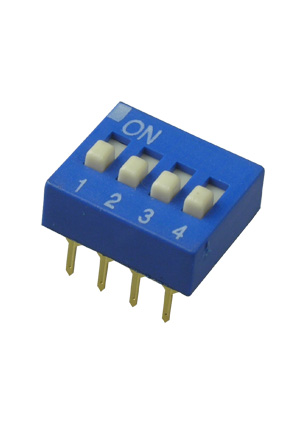 Switronic DS-04BBU-G, DIP переключатель 4 поз. (аналог для SWD 1-4 ВДМ 1-4) DIP-переключатели