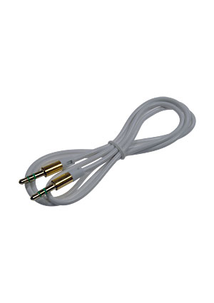 Gembird CCA-3.5MM-1W, Кабель аудио, jack3.5/jack3.5, 1м, белый шнуры аудио-видео