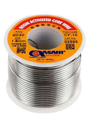  60  1.6  250  F10 RA, ASAHI, , Sn60/Pb40, d=1.6, 250., 