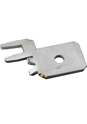 TE Connectivity 63824-1, Клемма на плату плоская, луженая, male, Diameter 1.4 mm, crimp, push in клеммы ножевые быстрого соединения