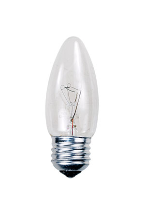 GE LIGHTING 40C1/CL/E27, Лампа 40Вт, свеча прозрачная, цоколь E27 лампы накаливания