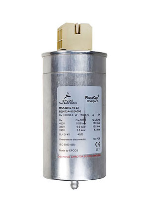 TDK EPCOS B25673A4102A, B25673A4102A000, конденсатор фазовый 10кВар 400В MKK400-D10-02 конденсаторы фазовые косинусные