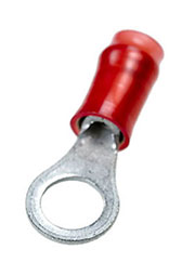 130008, PIDG наконечник кольцевой изолированный М5 красный на провод 0,3-1,4мм2