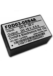 FDD03-05S4A, DC-DC, 2.5��, ���� 9:36�, ����� 5�/500��, �������� 1500� DC, remote on/off, ������ DIP2