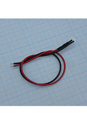 Led 3mm Red - 12V (с провод.), T1 (3mm)