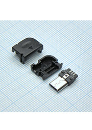 microUSB 5BM пласт. кожух угловой, вилка