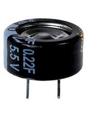 EECF5R5U224, Radial, 5.5V 0.22F гориз. стандартн.
