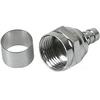HYR-0801A (GF-801) (F-7201A), Разъем F, штекер, RG-58, обжим (Crimp)