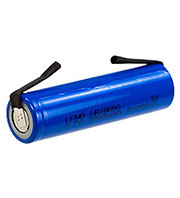 LIR18650-FT, Аккумулятор Li-ion, 2200mAh, 3.7V с ленточными выводами (18.4х65мм)