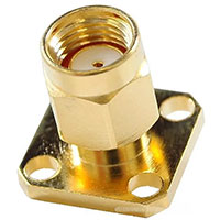 HYR-1105-RP (GSA-1105-RP), Разъем SMA, штекер RP, фланец 4 отверстия (Panel jack)