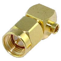 HYR-1137 (GSA-1137), Разъем SMA, штекер RG-405, угловой, обжим (Crimp)