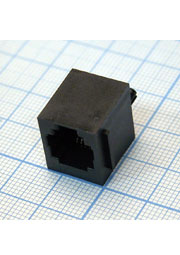 TJ6P6C розетка в плату 52-04 (5222-6P), MOQ=5000