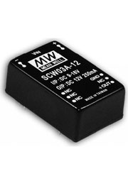 SCW03A-05, pin-to-pin URB2405ZP-6WR3 DC-DC 3Вт вх 9-18В стабил. вых 5В/60 600мА изоляция 1000В DC D