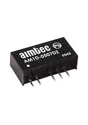 AM1D-0505DZ, DC/DC преобразователь 1Вт 5-5В 0.1А SIP7