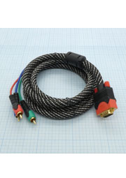 Шнур VGA - 3RCA (1.8м), 4-5811