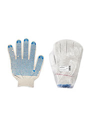SQ1016-0101, Перчатки х/б с ПВХ , Точка , трикотажные, 6 пар, Народная