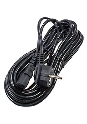 PC-186-VDE-10M, кабель питания с заземлением 3x0.75мм2 10м черный