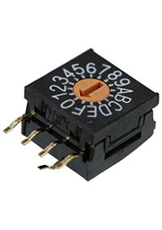 FR01FR16H-S *, FR01 Series Side Actuated 16 Position Through Hole Rotary DIP Switch