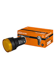 SQ0702-0017, Лампа AD-22DS (LED) матрица d22мм желтая 12В AC DC